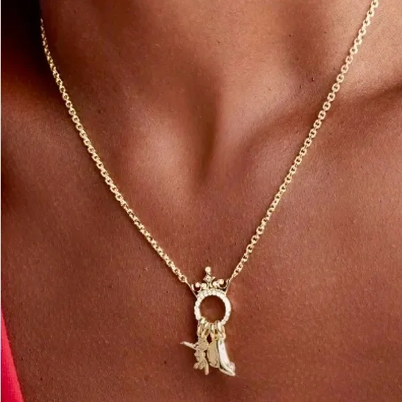 Disney | Kendra Scott Princess Gold Charm Pendant Necklace - Picture 4 of 4